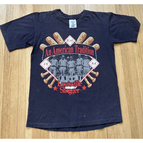 Vintage 80s Louisville Slugger T-Shirt Size XL Baseball Single Stitch College - Picture 1 of 6